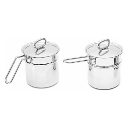 Steel Pot with Lid, 1 Litre (C406)